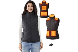 Toastiv Gilet Chauffant Femme avec Batterie 18400mAh 7.4V – Jusqu’à 11h de Chaleur, Lavable en Machine, Veste Chauffante Léger Déperlant pour Hiver