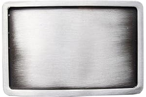 Schnalle123 Gürtelschnalle Klassisch Blank eckig 3D Optik für Wechselgürtel Gürtel Schnalle Buckle Modell 101