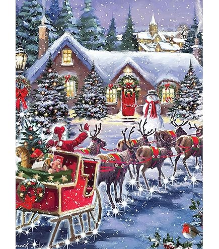 5D Diamond Painting Père Noël,Diy Broderie Diamant Kit Complet