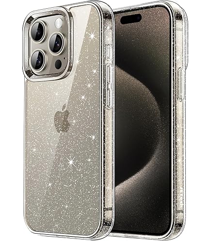 MATEPROX Custodia compatibile con iPhone 15 Pro Cover Glitter Sparkle Lucida Cristallo Bling Carino Sottile Protettiva Cover per iPhone 15 Pro 6,1'' 2023-Rosso