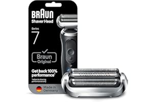 Braun 70S Testina di Ricambio ORIGINALE per Rasoio Elettrico Barba - Compatibile Con i Rasoi Series 7, per una Rasatura Ottima Ogni Giorno, Argento