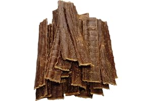 BOUNCE AND BELLA Bâtonnets à mâcher pour chiens – 100% naturels, viande de boeuf séchée – Un seul ingrédient – 1 paquet = env. 24 bâtonnets à mâcher délicieux, sains, croquants pour votre chien ou chiot (1 Pack)