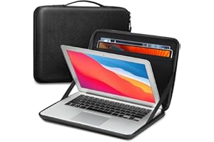 FINPAC Etui do 13" MacBook Air M3/A3113 M2/A2681 2024-2018, MacBook Pro 14 M4/M3/M2/M1 2024-2021, MacBook Pro 13 2022-2016, odporna na uderzenia torba na laptopa z kieszenią na tablet iPad Pro 13"