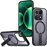 Rongep [Air-Nova] Xiaomi 17 i&ccedil;in Kılıf Dikey Standlı G&uuml;&ccedil;l&uuml; Manyetik [MagSafe ile Uyumlu] Mi 17 Koruyucu PC+TPU Isı Dağılımı S