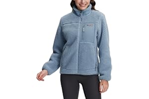Pioneer Camp Veste Polaire Femme à Col Montant - 550g Ultra Épaisse, Anti-Vent - Pour Randonnée, Ski, Alpinisme - Tissu Haute Densité Anti-Bouloche - Pochettes Zippées, Ourlets Élastiques