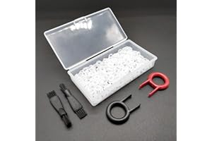 NO-BRANDED 250 Pieces Thick 2mm Rubber O-Ring Dampeners O-Ring Plumbing Rubber O-Ring Seal for Cherry MX Switch and Mechanical Keyboard,with 2 Keyboard Puller Keycap Removal Tool and 2 Cleaning Brush