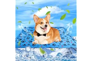 kudmwcc Kühlmatte Hunde Katzen Haustiere 65 X 50cm - Kühldecke Hundebett Für Grosse Hunde kleine Dog,Abkühlung Sommerr,Ungiftiges Gel Kühldecke,Geeignet Für Zuhause Oder Auto