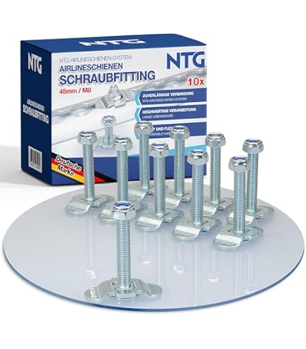 Nutenstein Set Für Airlineschienen - 10 Stück M6/M8 Befestigungen Für Wohnmobile & Transporter