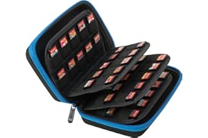 ButterFox 80 Game Card Case Storage Holder for Nintendo Switch or PS Vita Or SD Memory Card - Blue/Black
