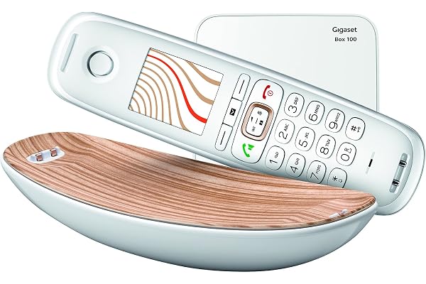 Gigaset Sculpture CL750A GO Téléphone sans fil Blanc/Zebrano Avec Répondeur