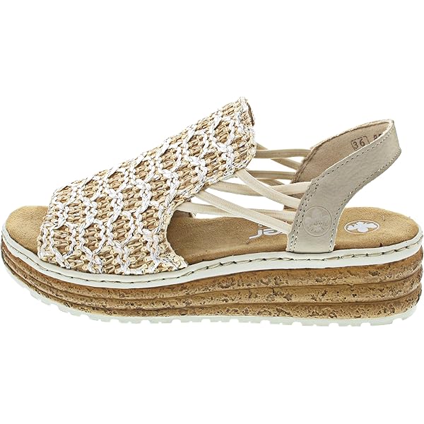 Rieker Damen Sandalen 63261-80 weiß Gr. 42