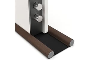 BABYBUNNY Paraspifferi Sottoporta per Porte Blindate e Porte Interne ed Esterne da 4,5 a 12 cm di spessore | Previene Spifferi e Infiltrazioni di Polvere, Acqua, Luce, Insetti e Rumori (Marrone, 100 cm)