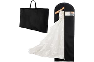 OWELTH 3 Pcs Housse Vêtements à Suspendre non Tissées 60 x 180 cm, Housse à Vêtements Pliable et Portable Antipoussière avec Fenêtre Visuelle et Zip Mariée, Chemises, Costumes, Vestes, Robes