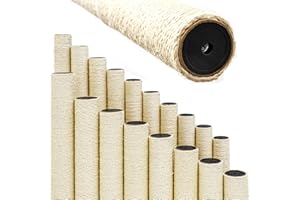 eyepower Ø 7,1 cm : 15 cm Poteau de Rechange Arbre à Chat - M10 Poteaux à Griffer avec Corde en Sisal - Grattoir pour Chats Résistant - Tronc d'arbre Pièces Détachées Colonne Griffoir Remplacement