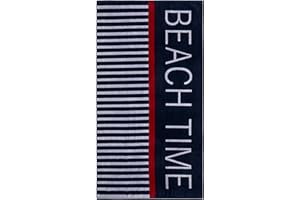 HOMELOVER Toalla de Playa Jacquard Terciopelo, Suave y Absorbente, algodón 100% Secado Rápido, Medida 75x150, Certificaciones Oeko-Tex 100. Modelo Beach Time