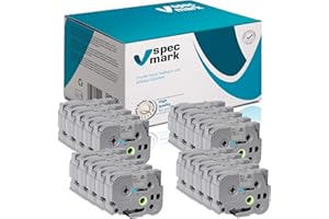 Specmark Taśma TZe-951 24mm x 8m zestaw x 20 sztuk Czarna na srebrnej taśmie kompatybilna z drukarką Brother PT P-touch AZe-951 EZe-951 TZ-951 TZ2-951
