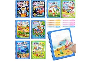 MAYDRIP Wassermalbuch,Wasser Malbuch,Water Magic Magisches Book Wassermalbücher Wasserzauber Colouring Wasserbilder Kinder Malen und Malbuch Wasserstift Reiseaktivitäten Bildung Kleinkinder Geschenk (001)