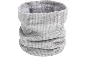 Tacobear Tube Écharpe Femme Hiver Tricot Chaud Écharpe Cercle Doublure Polaire Cache-cou Outdoor Moto Patinage Thermique Tour de Cou Hiver Écharpe pour Femme Homme