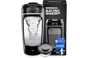 STARKSHAKE® V3 – ausgezeichnet als bester elektrischer Shaker vom F.A.Z.-Verlag (2025) | Elektrischer Protein Shaker für cremige Eiweiß Shakes | 7000 UPM | USB-C |60+ Shakes | inkl. STARKPOD | SCHWARZ