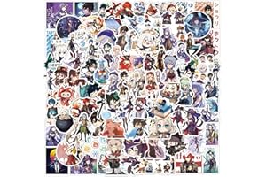 Lanseede Genshin Impact Stickers[100pcs] Waterproof for Decal,Laptop Hydro Flask Water Bottle Car Cup Computer Guitar Skateboard Luggage Bike Bumper, Kid/Teen Gift(Genshin Impact Stickers)