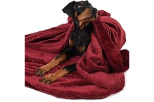 Pawsee Manta de Forro Polar para Mascotas, Manta de Felpa Sherpa Lavable y esponjosa, Cama para Perros, Cachorros, Gatos, 152x127 cm