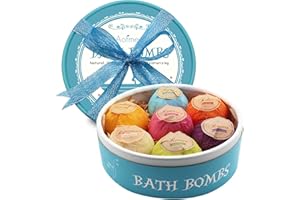 Aofmee Boule de Bain Coffret Cadeau 7pcs Cadeau Femme, Bombe de Bain Enfant, Boules de Bain Effervescent, Coffret Bain, Cadeau Noel Femme Maman, Anniversaire de Mariage, Saint Valentin, Fête des mères