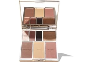 SCULPTED BY AIMEE CONNOLLY Bare Basics Face & Eye Palette from Sculpted by Aimee (Nude 02) - Travel-Friendly, Nude Look Eyeshadow, Highlight, Bronzer, Blush & Setting Powder