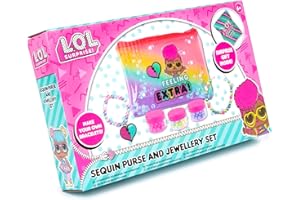 L.O.L. SURPRISE! LOL Surprise! Glitter Purse & Jewellery Set for Girls – LOL Make Your Own Jewellery Set Includes LOL Glitter Purse, Beads, LOL Charm and LOL Surprise Bag – Gifts for Girls