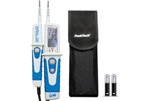 PeakTech P 1090 – Digitaler 2-poliger Spannungsprüfer mit LCD-Display – Spannungsmesser IP64 Schutz vor Staub & Spritzwasser – TÜV/GS geprüfter Spannungs- und Durchgangsprüfer von 6-690V, CAT III 690V