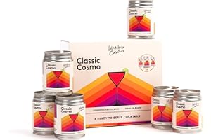 WHITEBOX COCKTAILS Whitebox Single Serve Classic Cocktails: Cosmo, Case of 6, Classic Full Strength Cosmopolitan, Ready to Serve, Pre-Mixed Cocktails