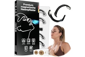 Bebelein - Premium Magnetische Nasenpflaster mit 30 Patches - Anti-Schnarchen - Verbessert die Atmung und Sauerstoffversorgung - magnetic nose strip - nasenspreizer magnet - Nasenpflaster magnet