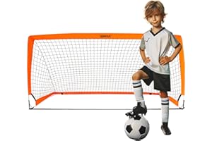 ezmove Black Football Goal Mini Pop Up Football Net Goals for Kids Garden Training Equipment Boys Gifts