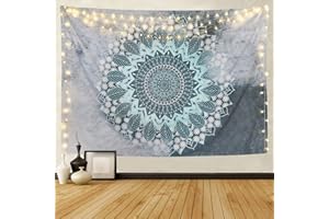 Alishomtll - Arazzo da parete con mandala indiano Yoga hippie bohemien, 210 x 150 cm