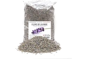 OLILLY - 1 Kilogramme - Fleurs de Lavande Séchée de Provence - Récolte 2025 (Lavandin Grosso, 1000 Grammes)