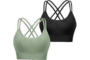 Leversic Sport BH Push up Cross Back Design Bustier Damen mit Gepolstert Ohne Bügel Damen-BHS mittelstarkem für Fitness Lauf Joggen