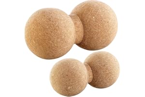 2 doubles balles de massage et dexercice en liège Ø 6,5 et 8 cm [Newgen Medicals]