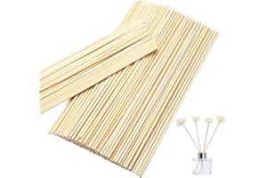KOXXIAMOQ 250 Piezas Palitos de Madera, 300 mm x 4 mm Palos Madera Manualidades, Varillas de Maderas, Listones Palillos de Redondos para Carpintería Tallar Modelismo DIY Decoración(Redondos)
