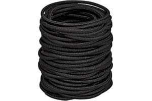 Olisang 30 Pièces 4mm Cheveux Élastiques Cravates Cheveux Queues de Cheval Bandes de Cheveux en Vrac,pour fille et femme et homme(Noir)
