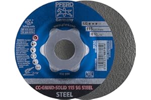 PFERD 61200 4-1/2" CC-Grind-Solid 7/8" A.H. - SG for Steel (10 Pack)
