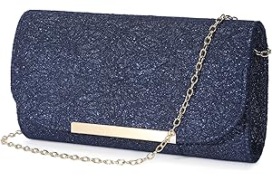 UBAYMAX Pochette Donna,Pizzo Borse Clutch Cerimonia Glitter,Bustina Donna Borse da Sera per Ballo di Fine Anno,Borsetta Donna Elegante Matrimonio/Festa/Bar/Modo