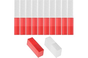 MOONSING Réflecteurs Camion 20 Pièces Catadioptre Remorque Adhesif Rectangulaire, Réfléchissant Plaque d'Avertissement pour Camions Caravanes RV Bateaux Vélo, Rouge Blanc