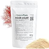 Saporepuro AGAR AGAR in polvere 50 gr / 500 gr / 1000 gr - ideale per cucina molecolare, addensare dolci e gelati