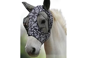 Harrison Howard Masque anti-mouches extensible super confortable, grand espace pour les yeux, protection UV, doux pour la peau et respirant, motif cachemire