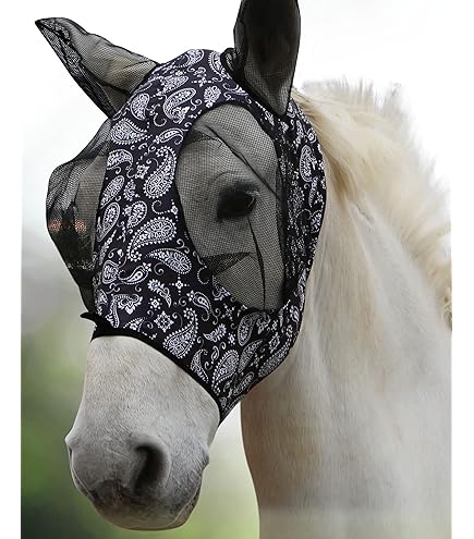 Masque anti mouche cheval travail Cashel avec oreilles et naseaux