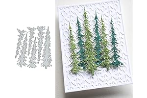 SZNILINDM 6pcs Christmas DIY Narrow Pine Trees Metal Die Cuts,Merry Christmas Tree Cedar Cutting Dies Cut Stencils DIY Scrapbooking Decorative Embossing Paper Scrapbooking Card Making