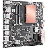 N305 NAS Motherboard, NAS Motherboard CPU Combo, Mini ITX Motherboard with Intl i3-N305, 4* i226 2.5G LAN 6*SATA3.0 1*DDR5 2*