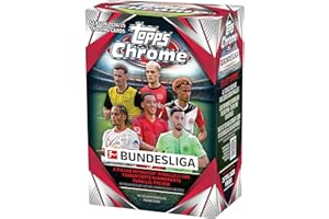Topps Chrome Bundesliga Season 2024/25 Fussball Vorteilsbox - 7 Packungen pro Box - 4 Karten pro Packung
