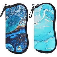 MoKo Sunglass Soft Case Ultra Light Neoprene Zipper Eyeglass Case With