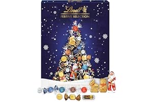 Lindt Festive Selection Advent Calendar 2025 – Large 289g – 24 Lindt Chocolate Favourites – Gift for Adults & Kids
