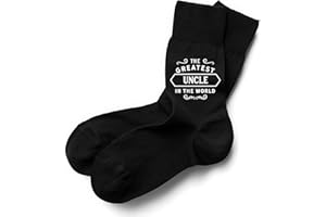 D Design Invent Print! Uncle Gift Keepsake for Birthday Black Socks Size 6-11
